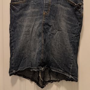 Maternity jean skirt